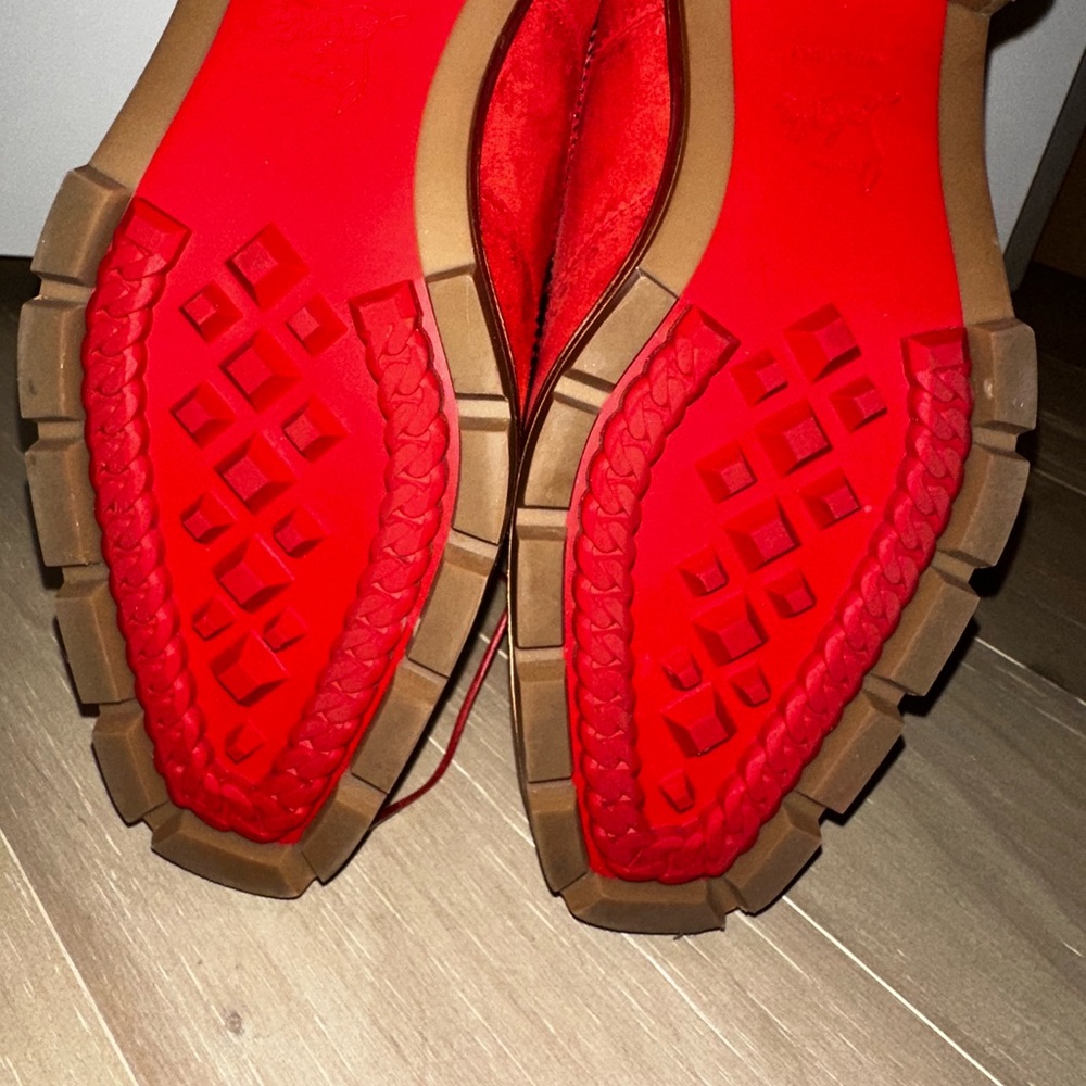 Christian Louboutin 
Red Suede Shoes
Pre loved in excellent condition.
Authentic - Picture 6 of 9